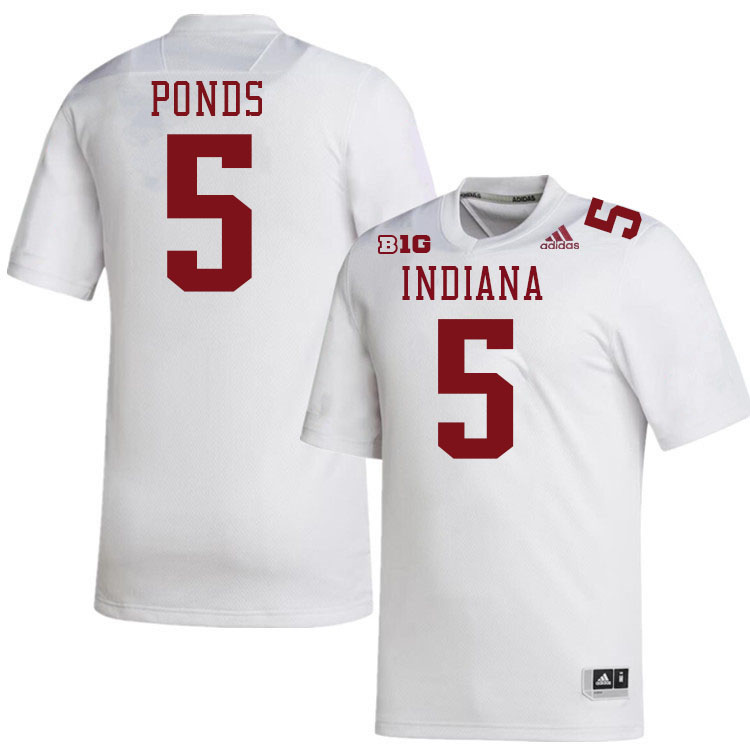 #5 D'Angelo Ponds Indiana Hoosiers Football Jeresys College Apparels,Uniforms Stitched-White